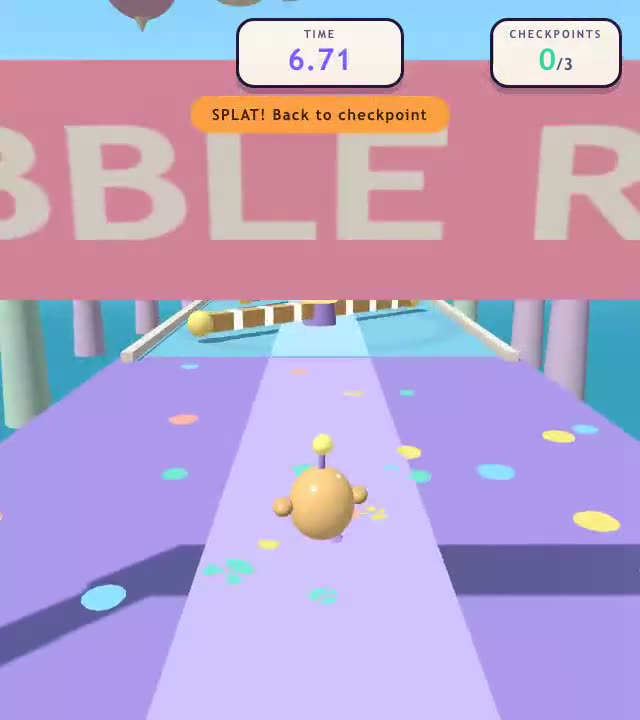 Opus 5 on Wobble Rush — 3D obstacle course