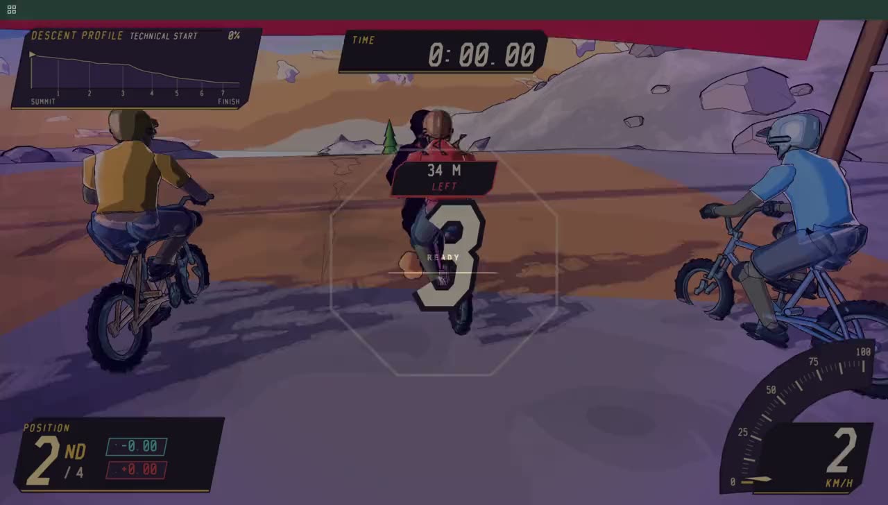 Opus 5 on Descent — Opus 5 shipped a cel-shaded downhill BMX racer from one prompt