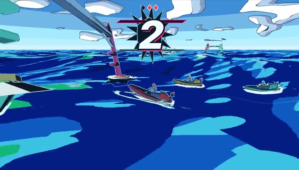 Opus 5 on Ink Tide — Opus 5 shipped a cel-shaded boat racer from one prompt